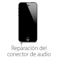 reparacion del conector del audio